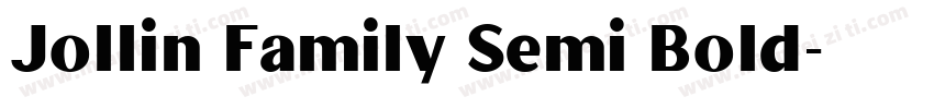 Jollin Family Semi Bold字体转换